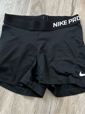 Nike Black Athletic Shorts with Logo